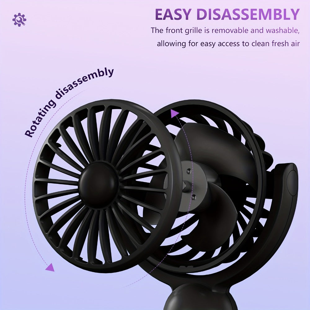 Handheld Fan Mini USB-C Rechargeable 3 Speed 180 Degree Adjustable Portable Personal Fan for Indoor Outdoor Travel Summer Cooling Gift 3 Pack 6 Pack Black Pink Purple
