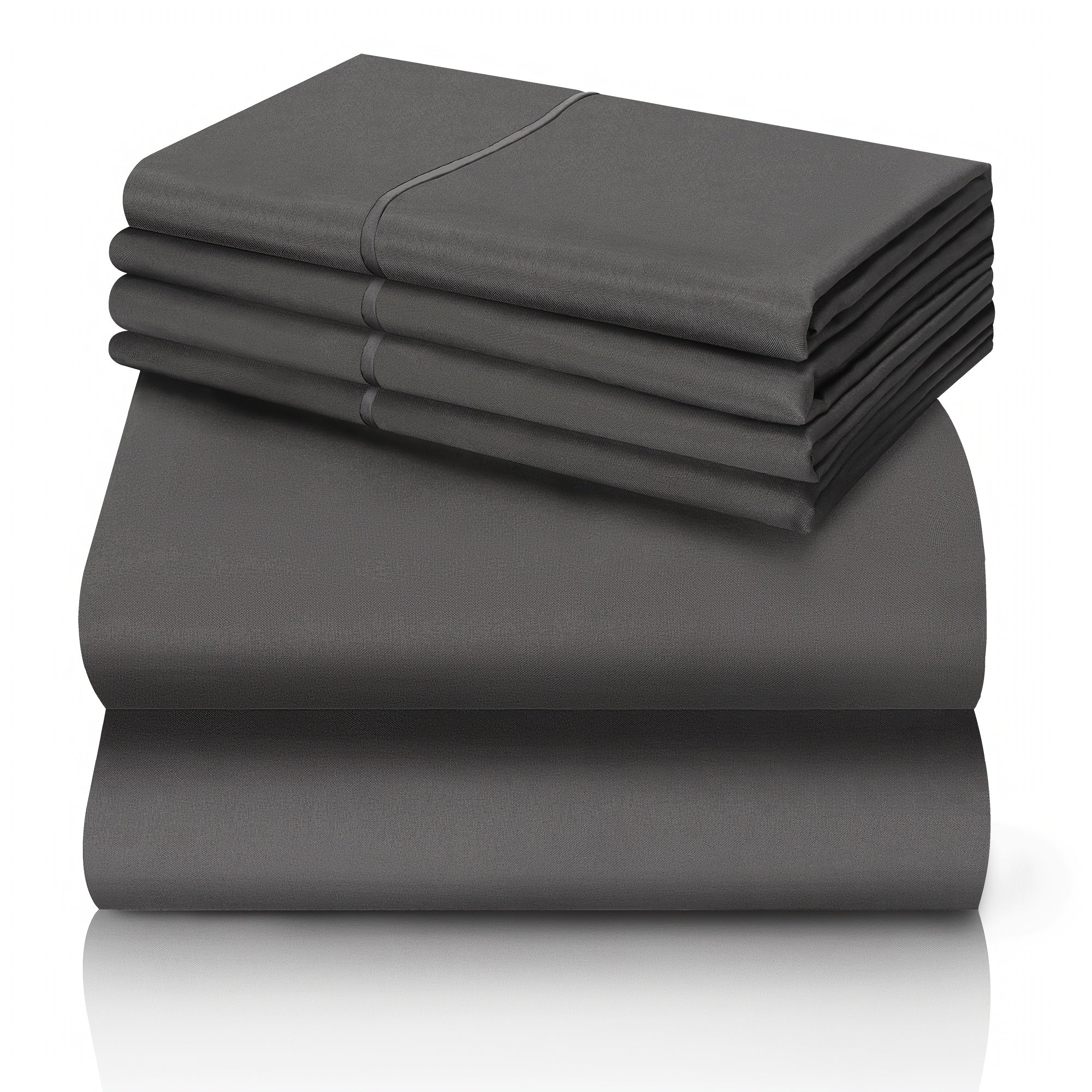 California King Sheet Set 6-Piece Breathable Cooling Bed Sheets Ultra-Soft Hotel Luxury Microfiber 18 Inch Deep Pocket Wrinkle Fade Resistant Flat Sheet Fitted Sheet 4 Pillowcases Multiple Colors