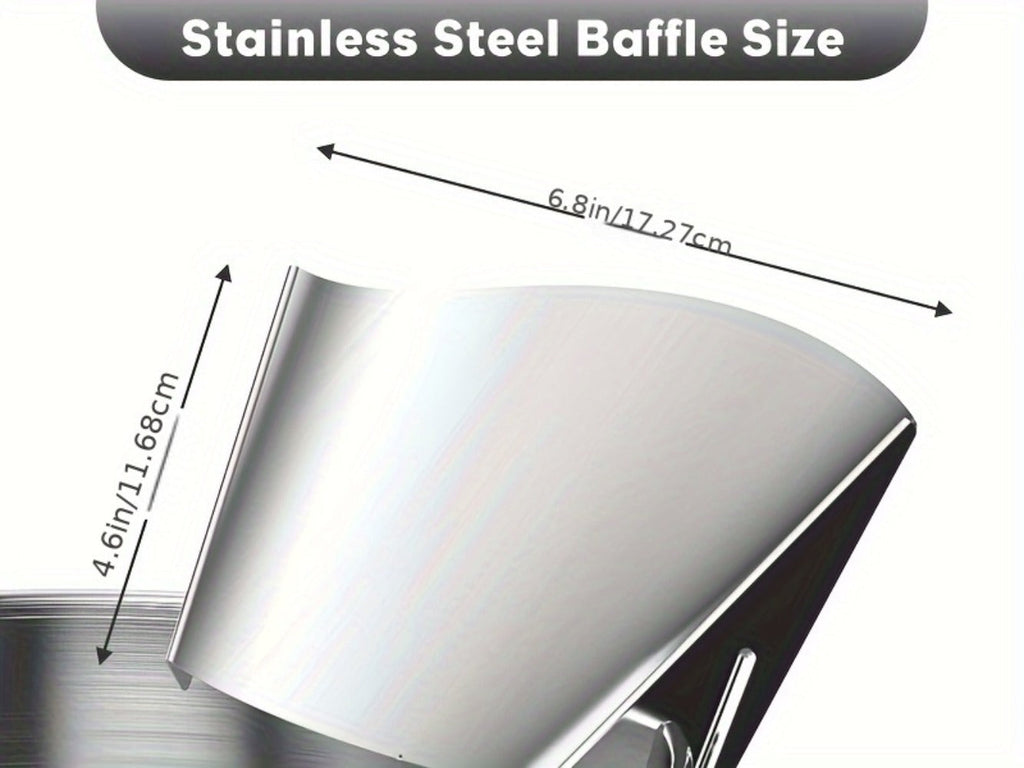 Stand Mixer Pouring Chute Stainless Steel ¨C Dishwasher Safe Pouring Shield for KitchenAid Tilt-Head & Bowl-Lift Models, 1-Pack or 2-Pack Baking Accessory, Durable & Splash-Proof