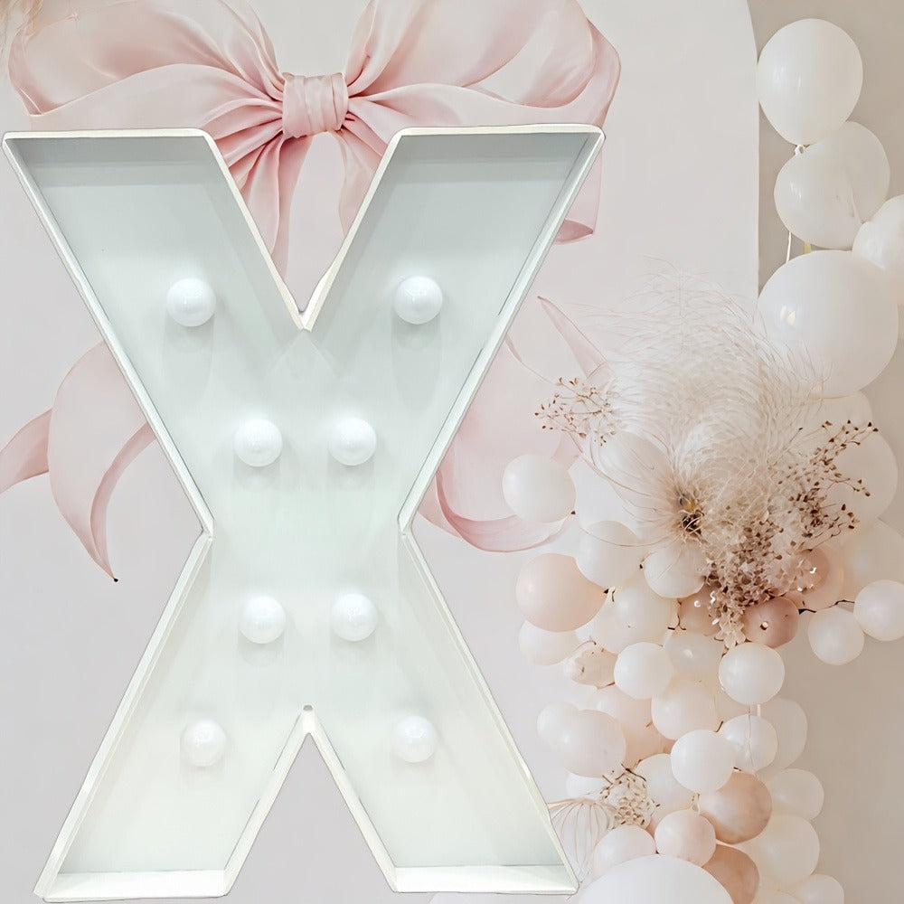 Marquee Letter Lights Warm White LED - 3FT Light Up Letters A-Z for Birthday, Anniversary, Wedding & Party Decor, Battery Powered KT Board Lighted Alphabet Signs for Wall & Indoor Display