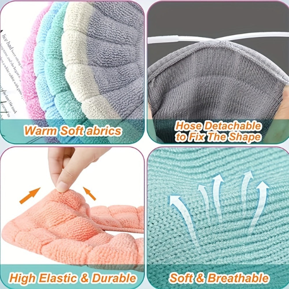 Toilet Seat Cover Set 5pcs ¨C Soft Plush All-Inclusive Machine Washable Bathroom Seat Covers Fit Most Standard Toilets, Skin-Friendly Elastic Fabric