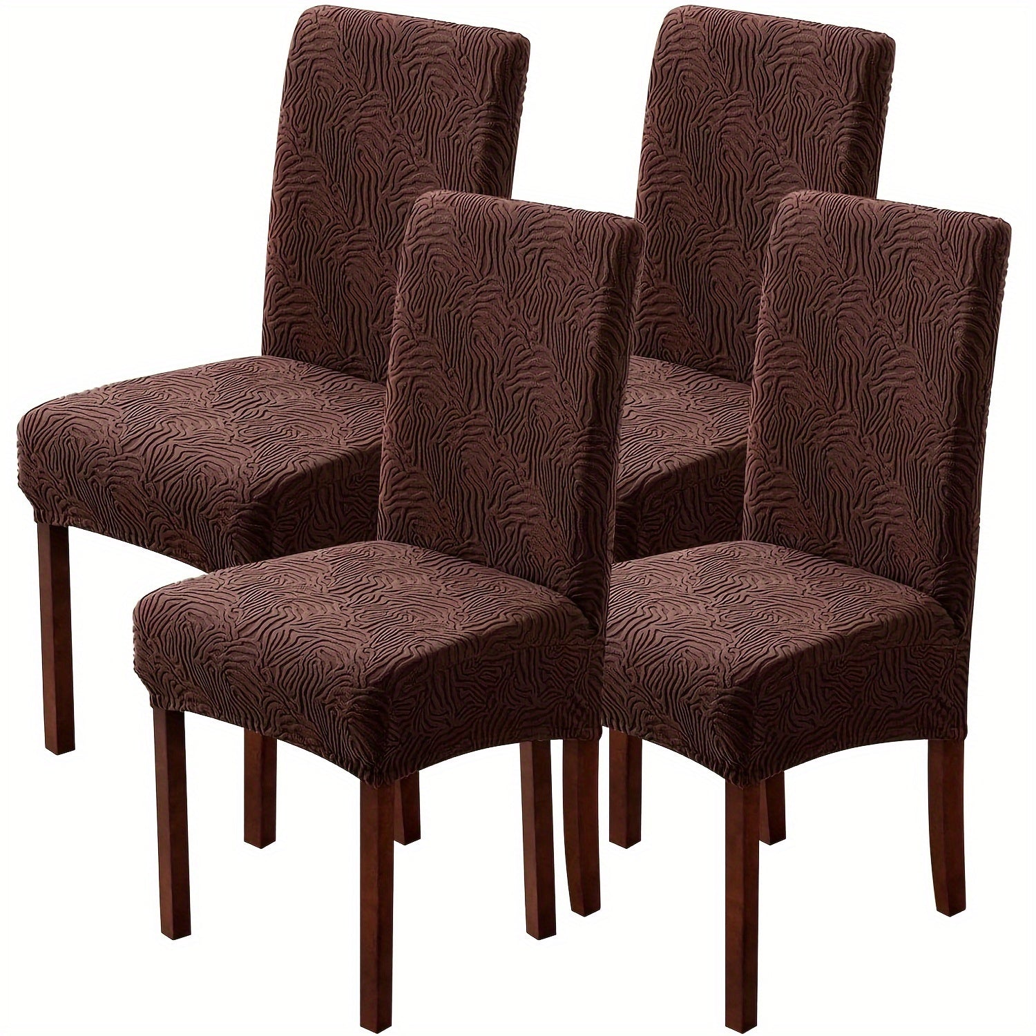 Dining Chair Covers Stretch Jacquard Slipcovers Removable Washable Chair Protector for Kitchen Hotel Restaurant Set of 4 or 6