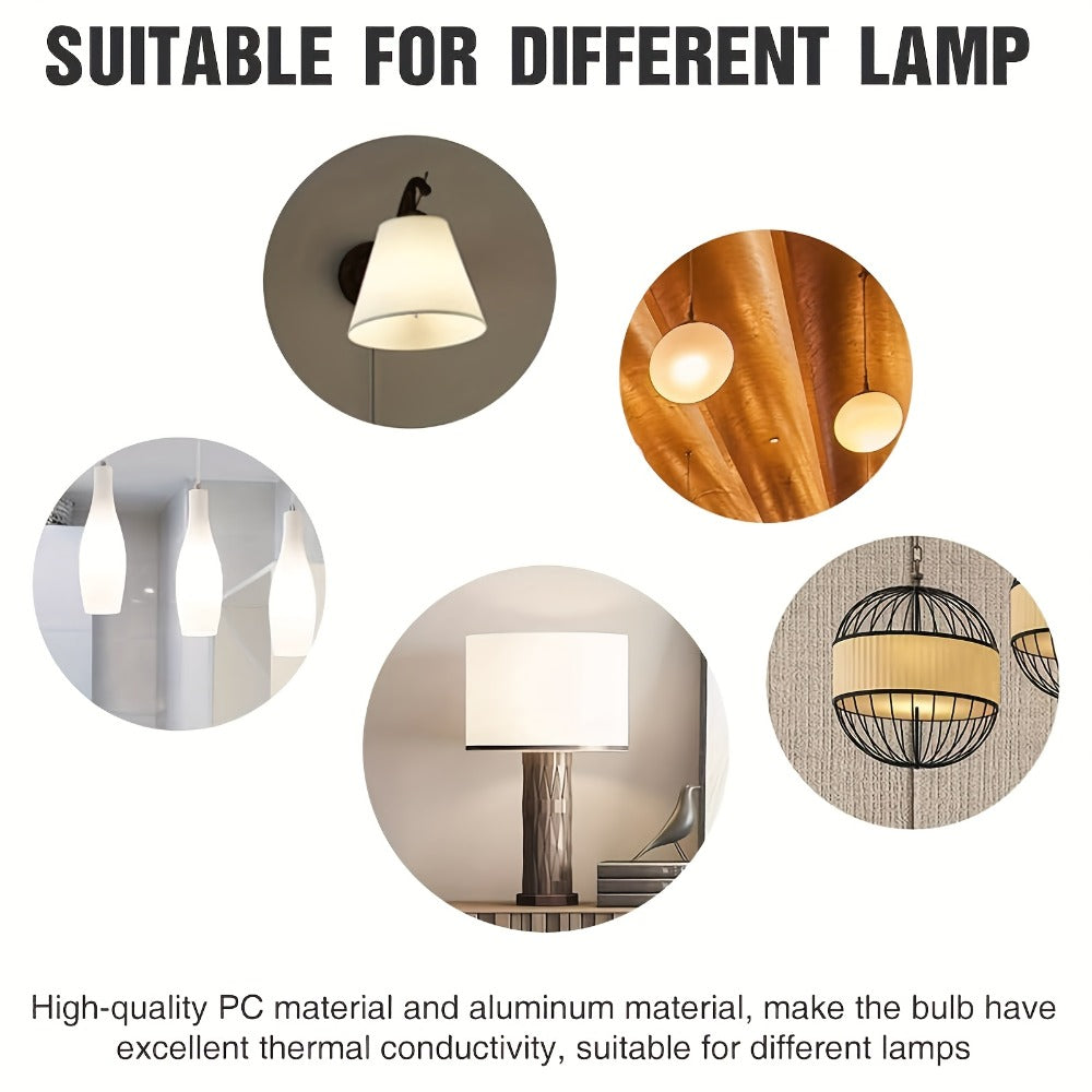 Emergency Light Bulb for Power Outages 2000mAh Rechargeable LED 6000K with Backup Battery ¨C Auto-On Failure Detection, Hangable Emergency Lighting for Home Camping Power Failure, 4 8 12 Pack