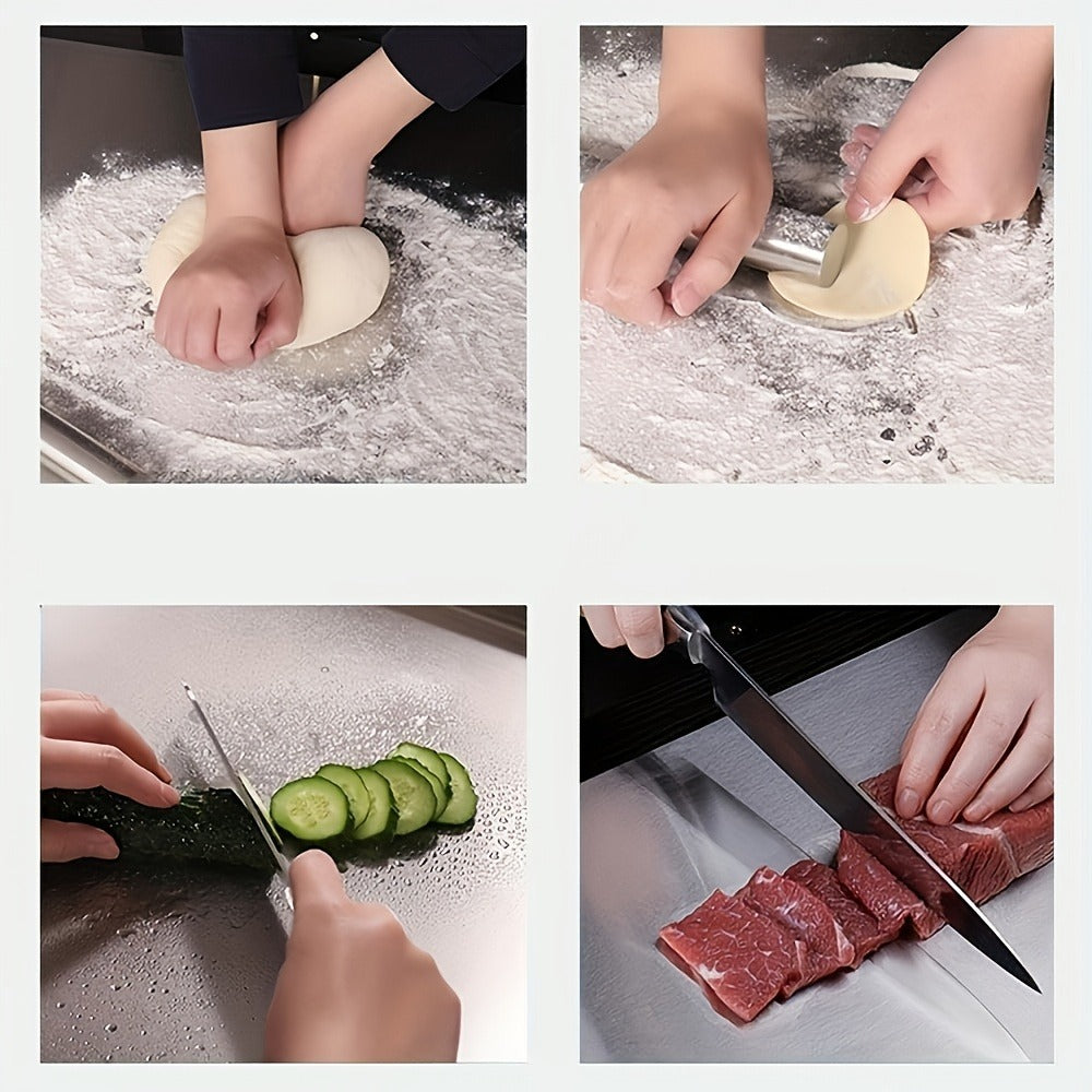 Stainless Steel Cutting Board ¨C Rustproof Rolling Butcher Block Meal Prep Mat, 2 Sizes