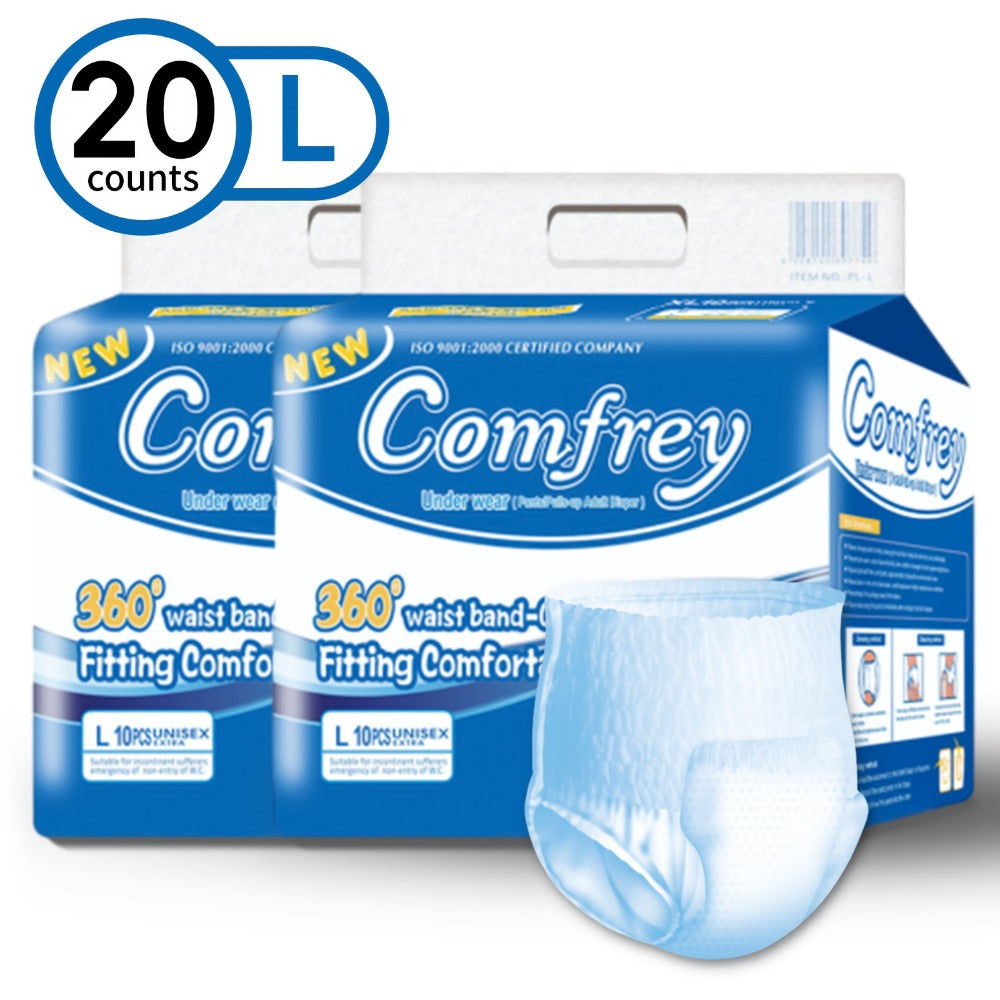 Adult Incontinence Underwear Disposable Pull Ups for Women & Men - Overnight Bladder Control Briefs, Maximum Absorbency, Slip-On Protection | M/L/XL/2XL