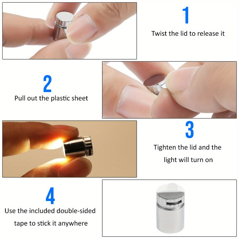 Mini Spotlight Battery Operated LED 20 Pack - Cordless Miniature Spot Lights for Artwork, Paintings, Jewelry, Display Cases, Handicrafts, Models & Puzzles (Green / Red / RGB / Blue)