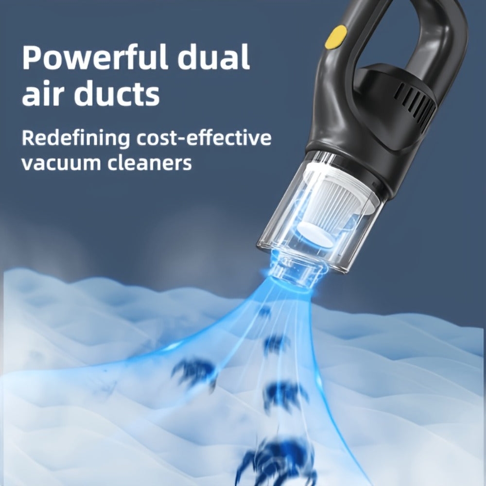 Cordless Handheld Vacuum Cleaner Rechargeable Portable with Ultra Strong Suction - Lightweight Wireless Design with Multiple Attachments for Home, Car, Sofa, Pet Hair & Hard-to-Reach Areas, Easy to Use