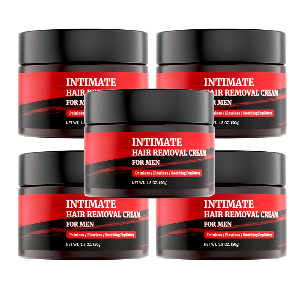 Hair Removal Cream for Men - Fast Acting Depilatory for Chest Back Legs Arms Intimate Areas Sensitive Skin Formula 50g