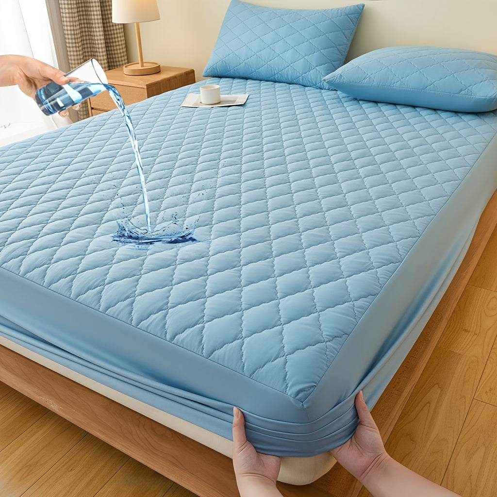 Mattress Protector Cover Soft Breathable Cooling Fitted Sheet Twin Full Queen King Deep Pocket Machine Washable Bed Cover for Home Hotel Minimalist Bedding Multiple Colors
