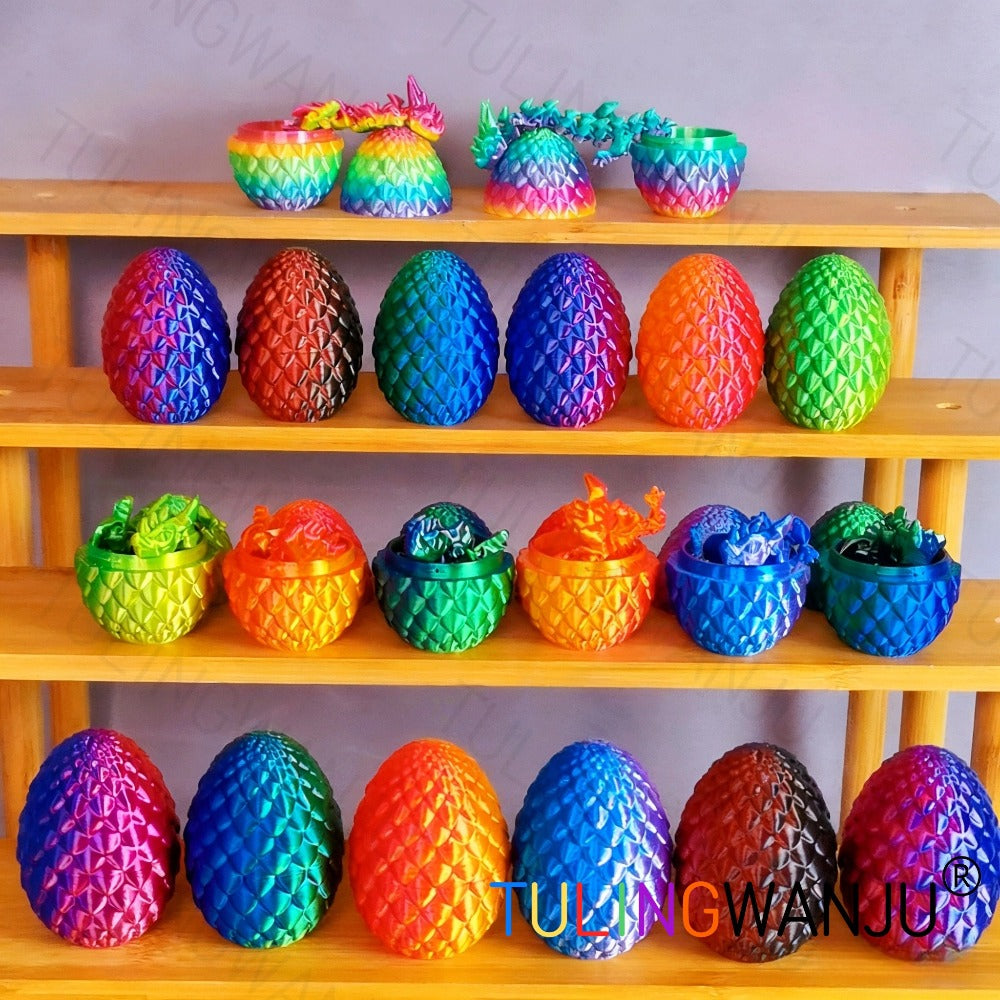Dragon Egg Decorative Sculpture Set 40-Piece ¨C 20 Mini Dragons & 20 Dragon Eggs Figurines, 4.92¡± Dragons & 2.2¡± Eggs, Fantasy Home Decor for Office, Living Room, Holiday Party & Collectors Gift
