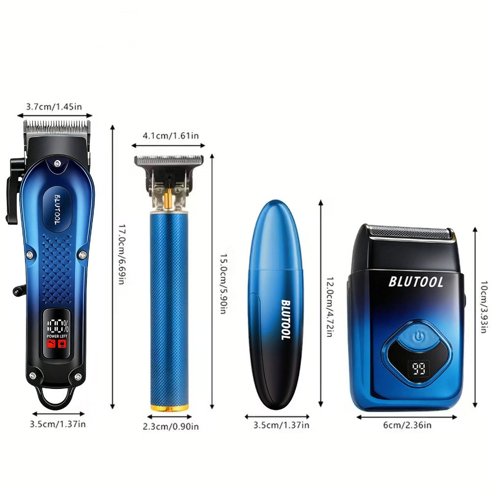 Men's Electric Grooming Set Hair Clipper Nose Trimmer Shaver Kit Cordless USB Rechargeable Professional Haircut Sculpt Shave for Home Car Travel Gift for Dad Husband Boyfriend
