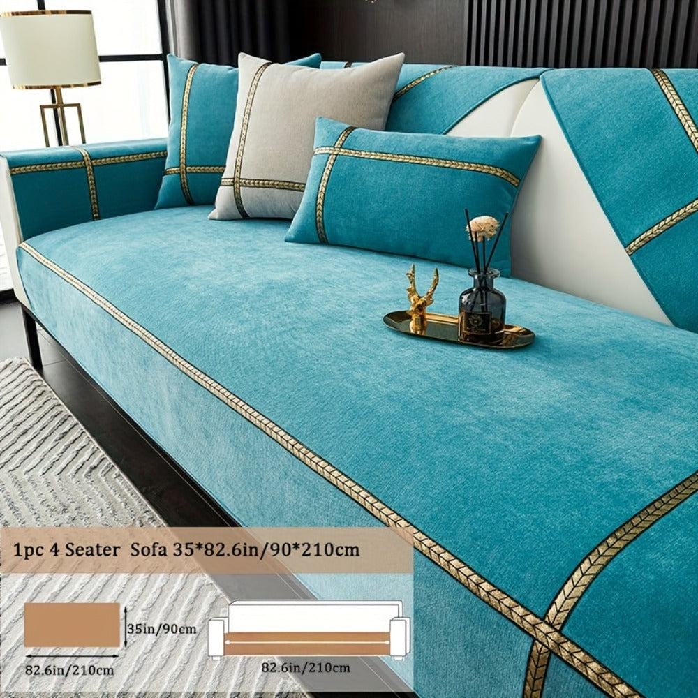 Chenille Sofa Cover Pet-Friendly Slipcover All Season Furniture Protector for Living Room Bedroom Office Couch Cover Multiple Sizes Colors