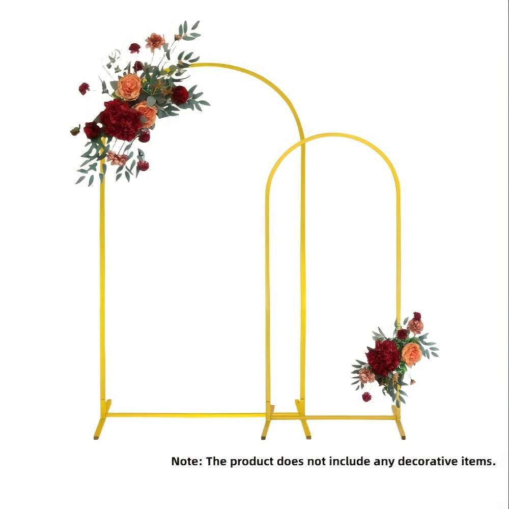 Metal Wedding Arch Backdrop Set 2pcs 7.2FT & 6FT - Heavy Duty Balloon Flower Arch Frame for Weddings Birthdays Eid Ramadan Indoor Outdoor Party Decor