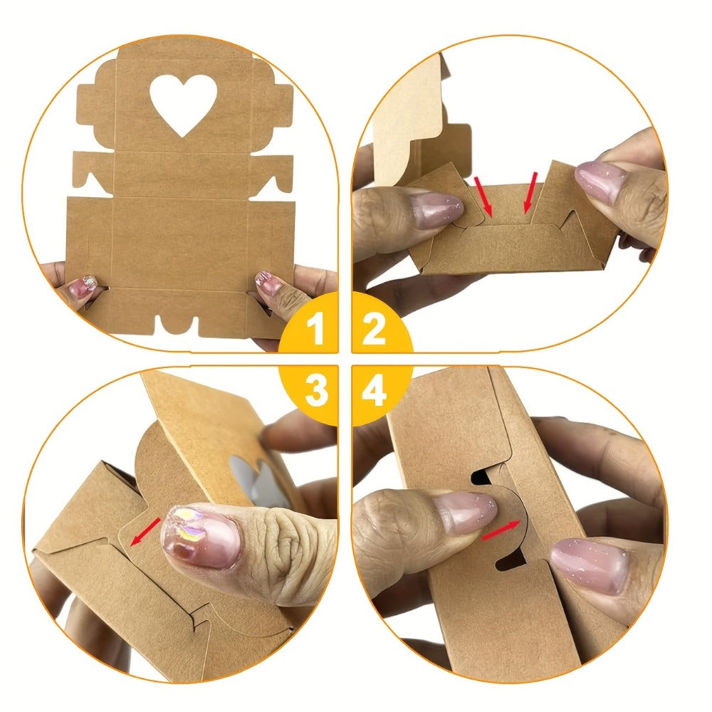 Kraft Soap Boxes with Window 100 Pcs | Small Soap Packaging Boxes for Homemade Soap | Bakery Candy Cookie Gift Box | Kraft Paper Box Packaging Supplies for Small Business
