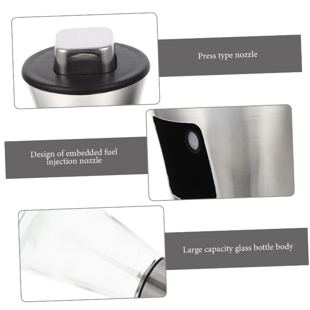Oil Sprayer for Cooking Stainless Steel ¨C Pressurized Glass Olive Oil Spray Bottle for Kitchen BBQ Grilling Baking Air Fryer