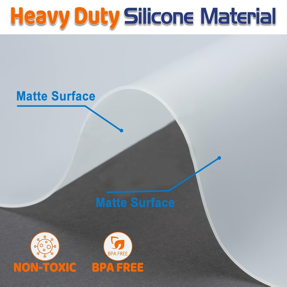 Extra Large Silicone Mat for Kitchen Counter ¨C Nonslip Heat Resistant Countertop Protector, Nonstick Waterproof Craft Mat & Placemat, Multiple Sizes & Colors