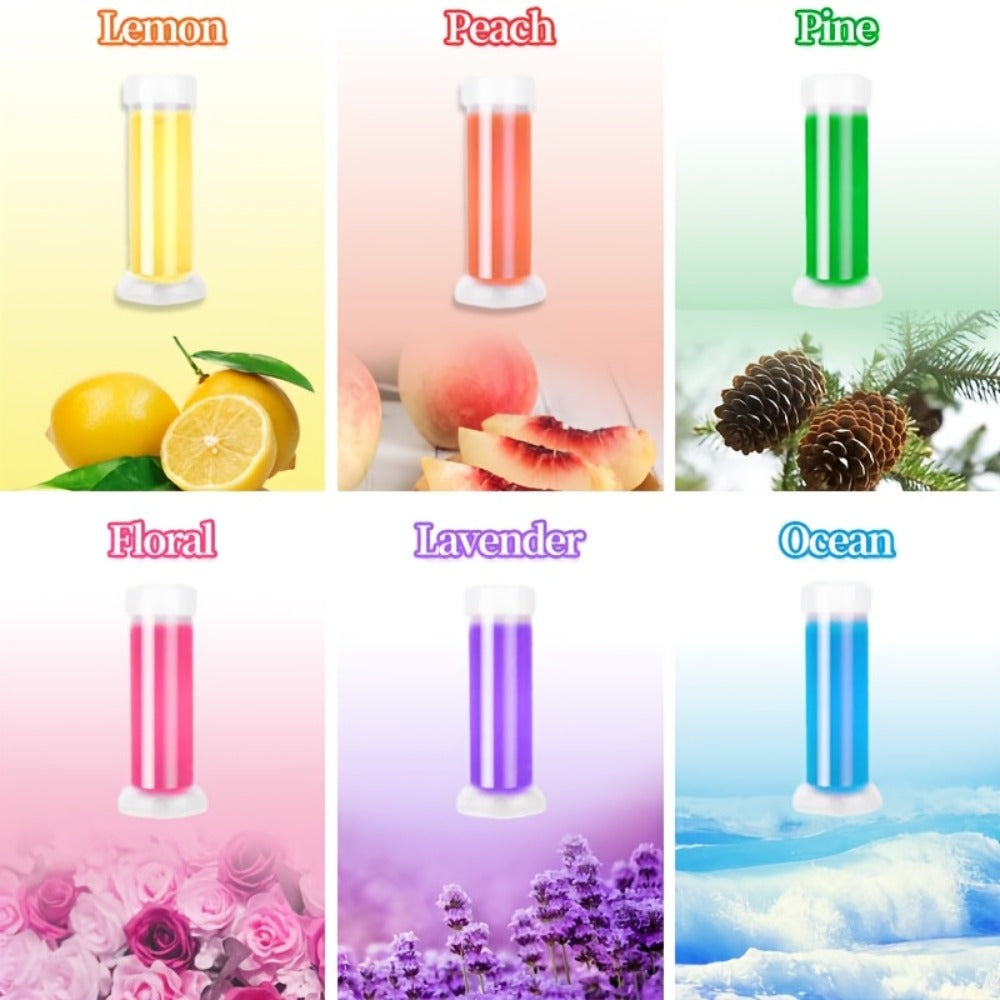 Toilet Cleaning Gel Stamp with Dispenser, Toilet Bowl Freshener & Cleaner Gel Stamps Prevent Scale & Toilet Ring, 6 Scents ¨C Ocean, Lavender, Floral, Peach, Lemon, Pine ¨C 4 Pcs or 8 Pcs Pack