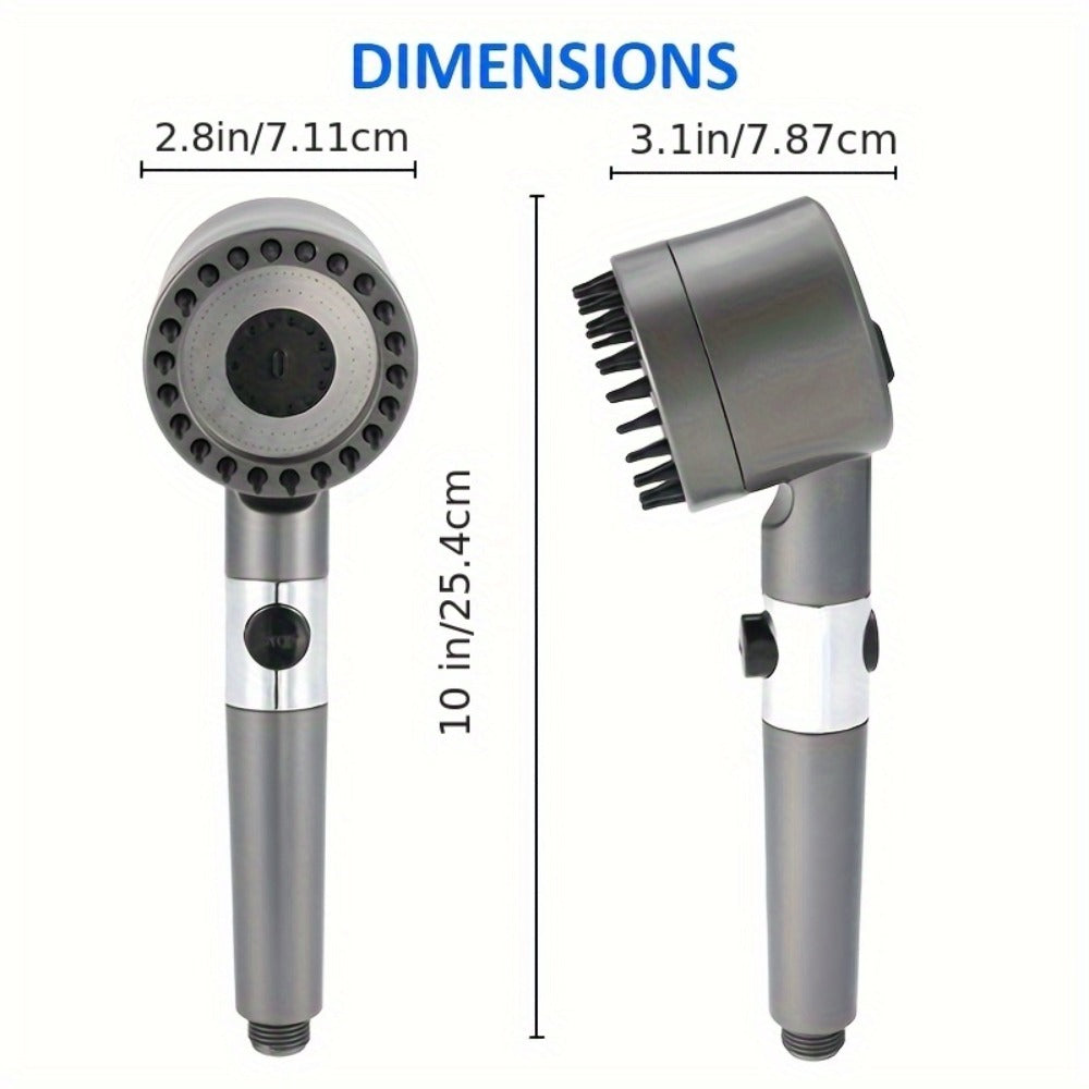 Filtered Shower Head Set 9-Piece 3-Stage Adjustable High Pressure Handheld Shower Head with Filter | Wall Mounted Rainfall Shower Combo with 59-Inch Hose 5 Replacement Filters Painted Surface