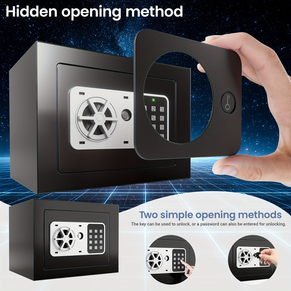 Fingerprint Safe Box with Password and Key Lock 0.3 0.8 1.13 1.71 Cu Ft Home Security Safe for Money Documents Passports Jewelry Bedroom Office Bedside Electronic Combination Lock Steel Safe