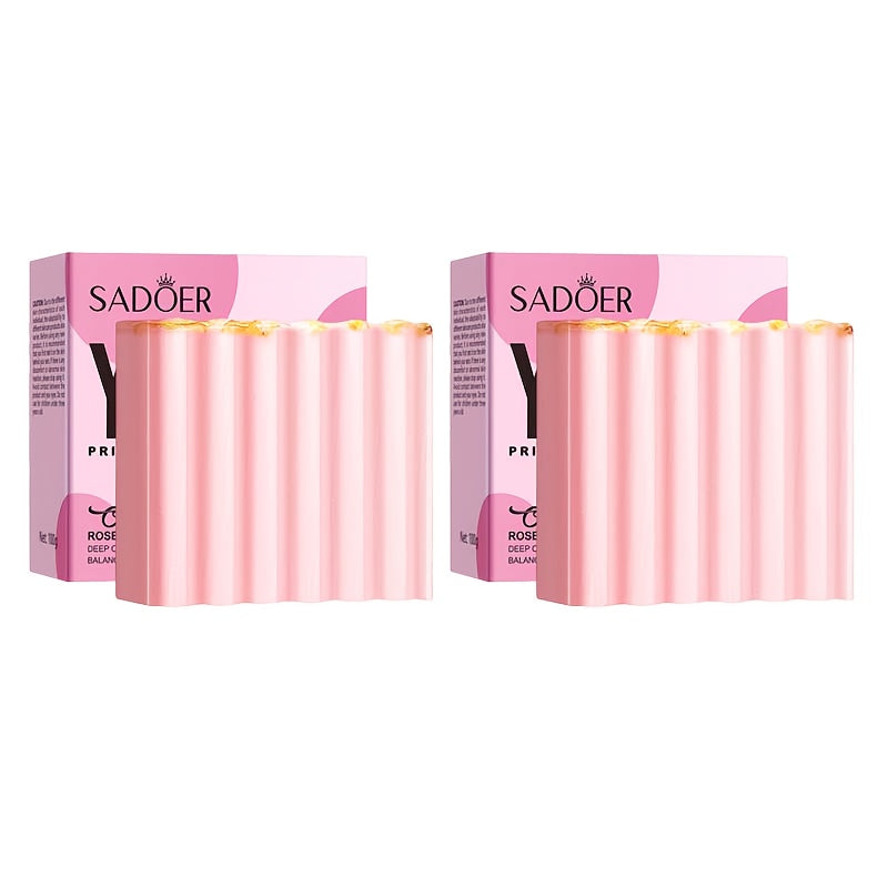 Intimate Cleansing Soap Rose Essence Built-in Bubble Net Rich Foam pH Balance Moisturizing Private Parts Soap for Women Peach Strawberry 2pcs 4pcs