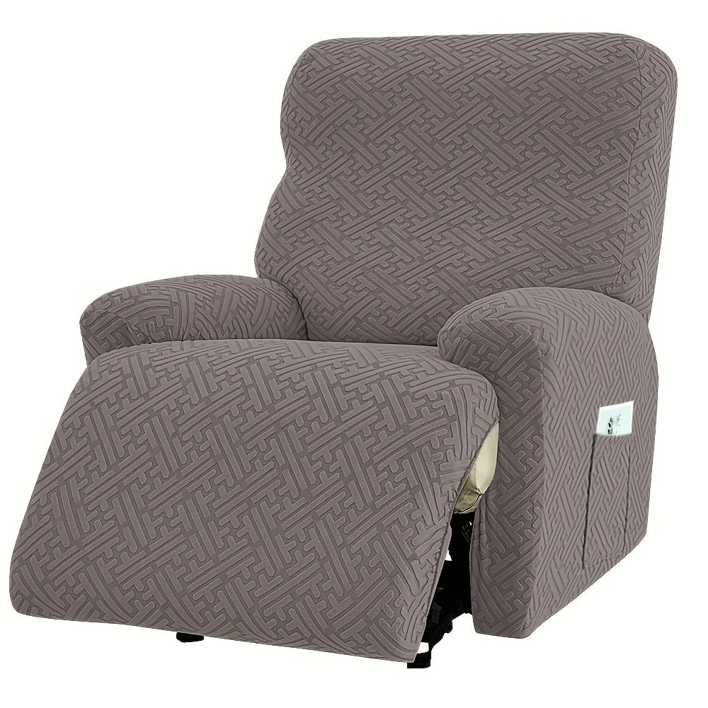 Stretch Recliner Slipcover with Pocket | All-Season 95% Polyester Spandex, All-in-One Recliner Chair Cover, Removable Washable Soft, Living Room Home Decor, 9 Colors
