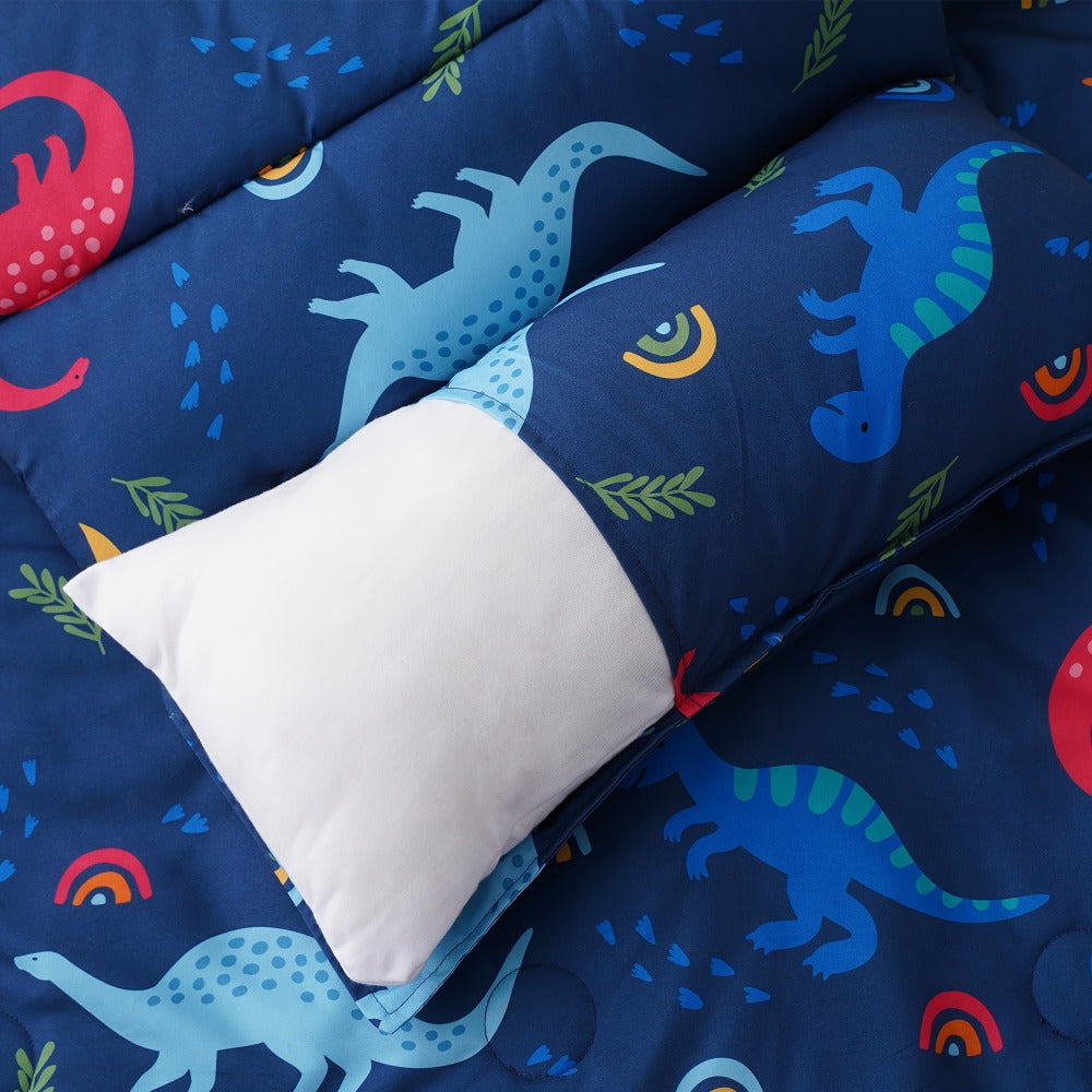 Kids Nap Mat Roll-Up Sleeping Mat for Daycare & Travel - 100% Polyester, Machine Washable, Fun Prints