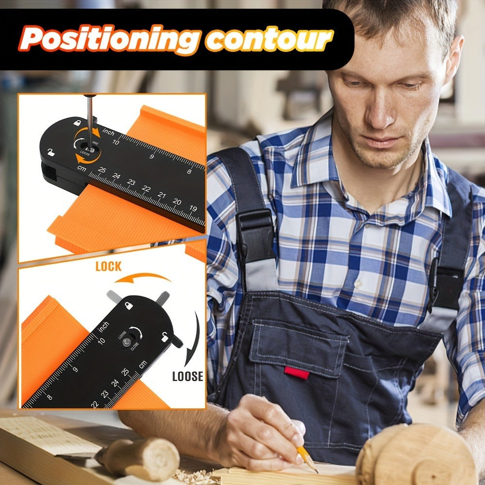 Contour Gauge Profile Tool with Lock ¨C 6 Inch & 11 Inch Shape Duplicator for Flooring, Tile, Woodworking, Carpet Cutting & Irregular Shape Tracing