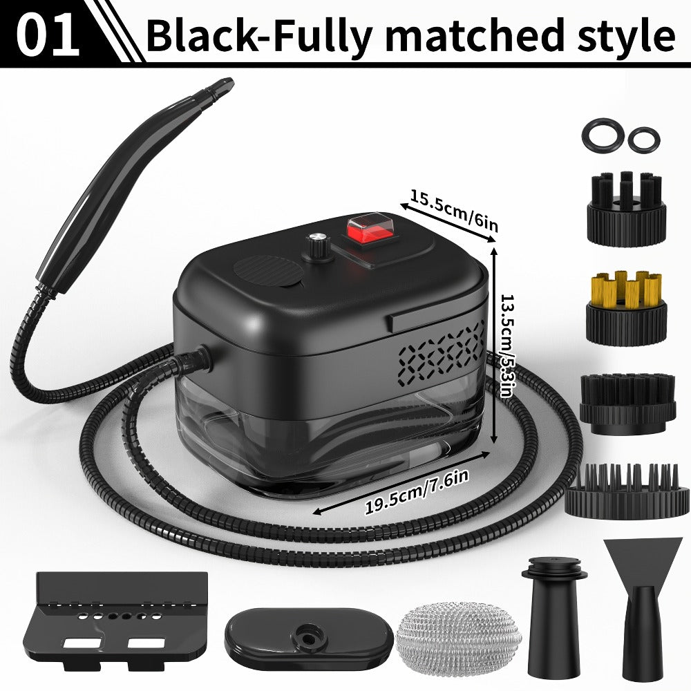 Steam Mop Cleaner Handheld LCD Display Gear Switch 40.58oz Tank One-Key Start for Carpet Kitchen Sofa Upholstery Multi-Model