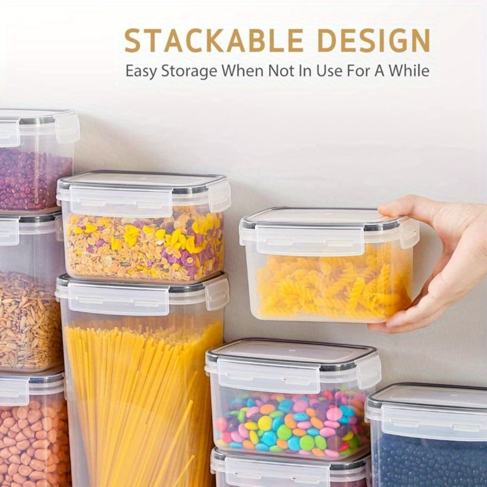 Food Storage Containers with Flip Top Lids - Airtight Plastic Jar Set for Pantry Kitchen Organization, Includes Reusable Labels and Marker, Dishwasher Safe, Available in 6, 12, 14, 20, 48 and 84 Piece Sets for Home Travel and Outdoor Use