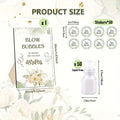 Wedding Bubble Bottle Party Favor Set 50 Mini Bottles with Wooden Sign & Stickers ¨C Liquid-Free for Weddings Birthdays Showers