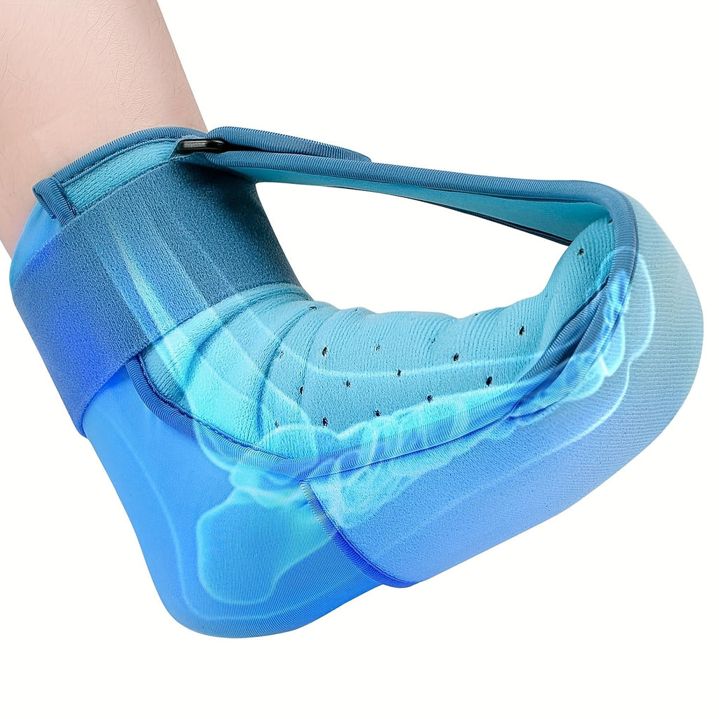 Plantar Fasciitis Night Splint with Detachable Gel Ice Pack | Breathable Foot Drop Brace for Heel Pain Relief | Adjustable Ankle Support Sleeping Splint | Achilles Tendon Stretch Recovery Brace
