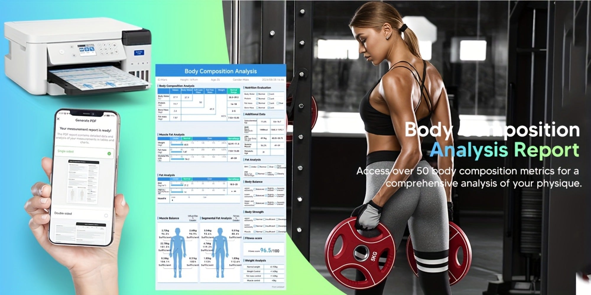 Smart Body Fat Scale with Handle, 8-Electrode Full Body Composition Analyzer, BMI Muscle Mass Monitor, Digital Weight Scale with APP Sync & LED Display for Home Gym Fitness Tracking