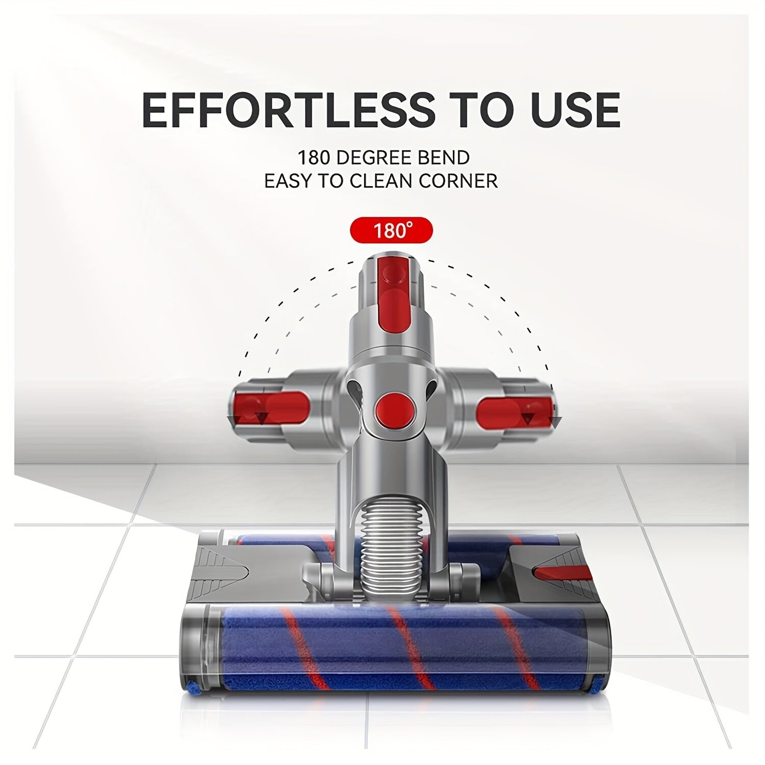 Dyson Replacement Brush Head Double Roller Compatible with V7 V8 V10 V11 V15 360¡ã Swivel Hard Floor Vacuum Cleaner Attachment