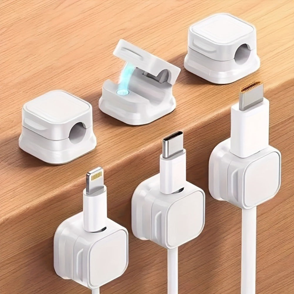 Silicone Cable Clips Self-Adhesive 16 Pcs ¨C Reusable Cable Organizer & Wire Management for Desk, Car & Office, Universal Data Cable Holder, High-Elasticity Wear-Resistant, for Tech Geeks & Students (Black)