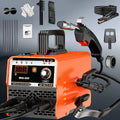 MIG Welder 3-in-1 Welding Machine 110V 105A Gasless MIG Stick ARC Portable Welder Kit with Rubber Case ¨C Complete Starter Set with Welding Wire Rods Mask Gloves for Beginners Home Industrial Repair