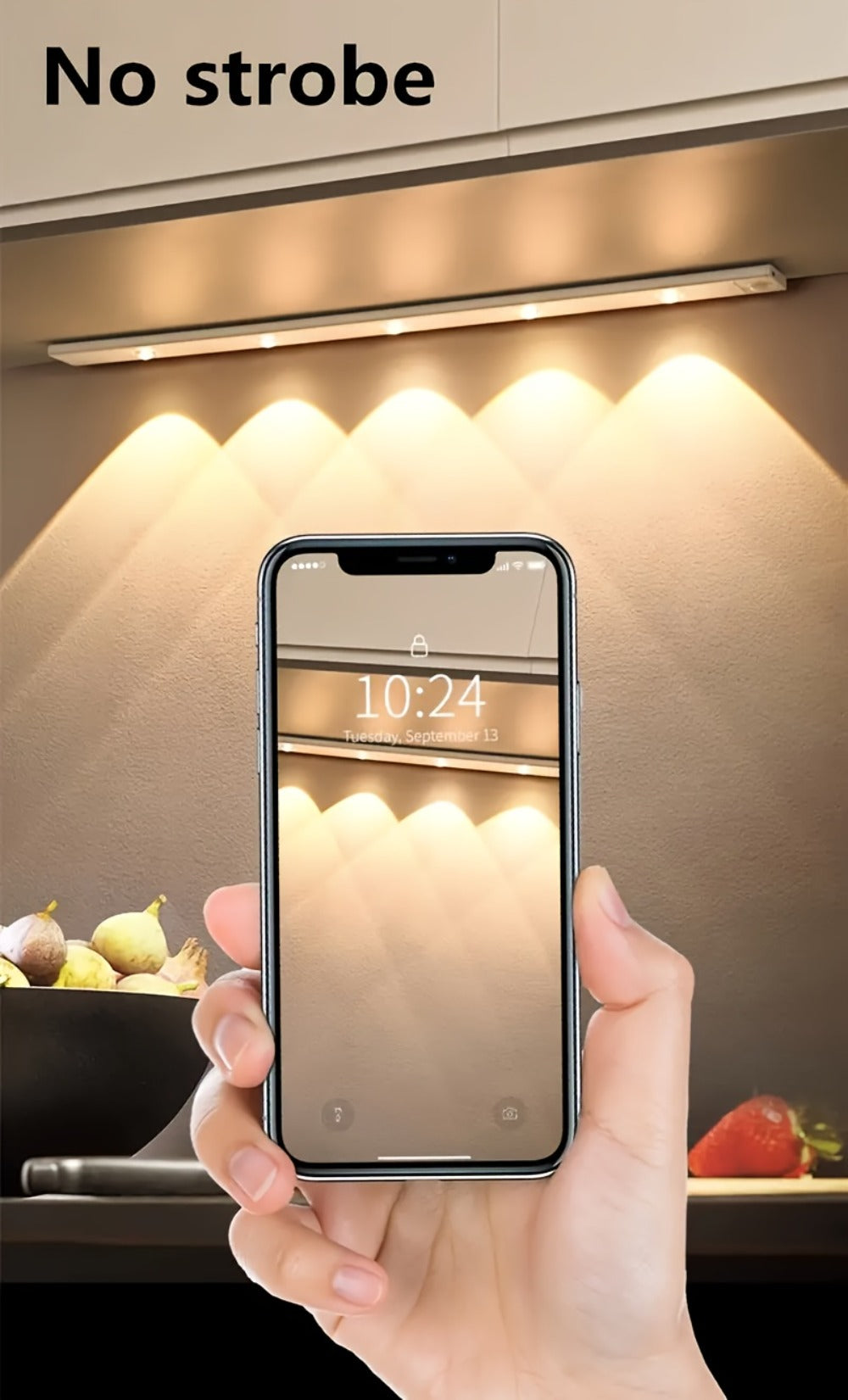 Motion Sensor LED Strip Light USB Rechargeable ¨C 3-Color Dimmable Wireless Night Light for Kitchen, Wardrobe, Cabinet, Shoe Cabinet & Bedroom (20cm / 30cm / 40cm / 50cm, 1 or 2 Pack)