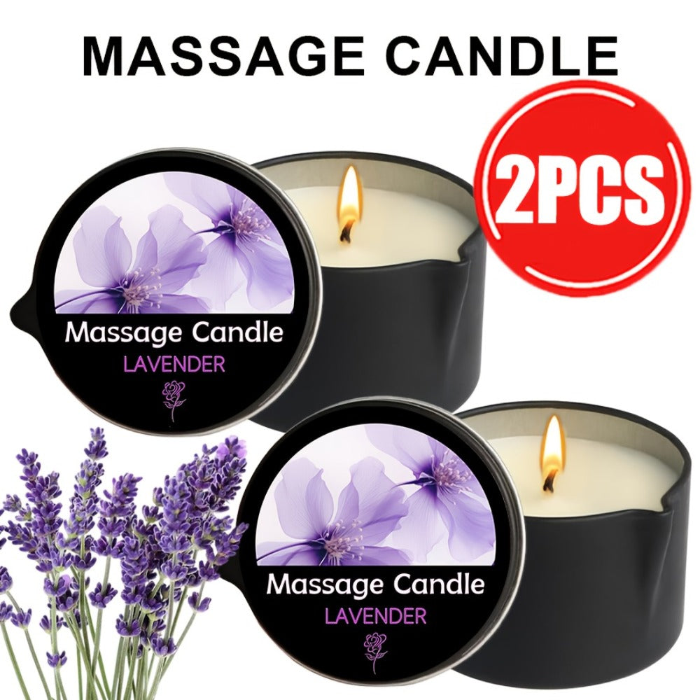 Luxury Soy Wax Candle 2-in-1 Massage Body Oil Essential Oil 20+ Scents 1pc 2pcs 6pcs Warm Moisturizing Lotion Spa Nail Salon Wedding Valentine Christmas Gift