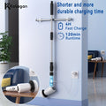 Electric Spin Scrubber 7-in-1 Cordless Rotary Cleaning Brush 7 Interchangeable Heads 3 Speed Settings Adjustable Extension Arm Power Display for Bathroom Shower Tile Grout Kitchen