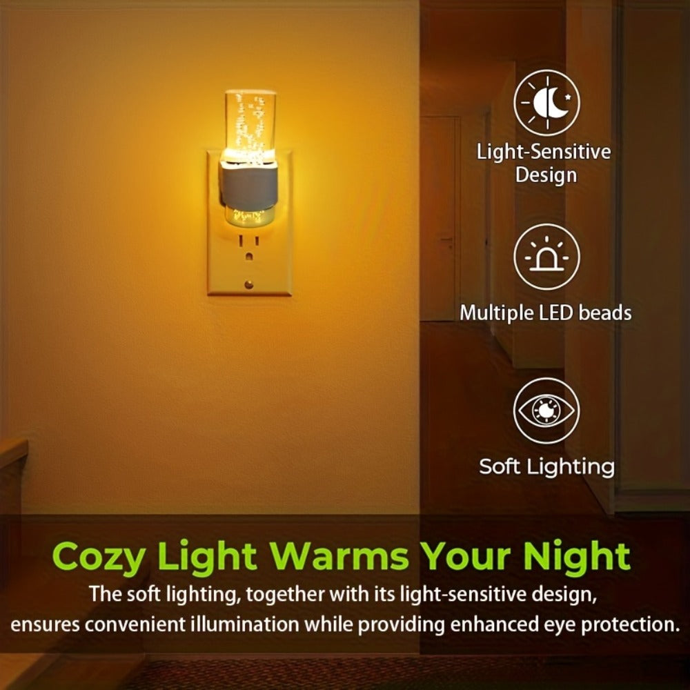 LED Night Light Plug In Wall 2 Pack ¨C 3000K Warm White Dimmable Night Lights with Auto Light Sensor for Hallway Bedroom Bathroom Stairway ¨C Modern Wall Plug Night Light