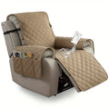 Recliner Chair Cover Waterproof Dual-Layer with Side Pockets Non-Slip Scratch Resistant Machine Washable Pet Protection 11 Colors