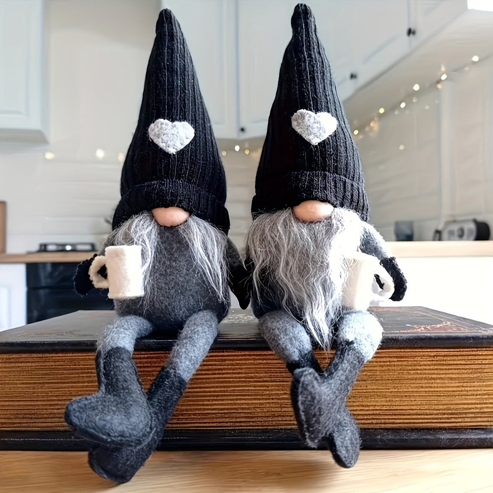 Gnome Home Decor 2pcs Set ¨C Collectible Holiday Gnomes Figurines for Living Room, Bedroom, Office, Birthday & Party Decorations, Gifts for Men & Women