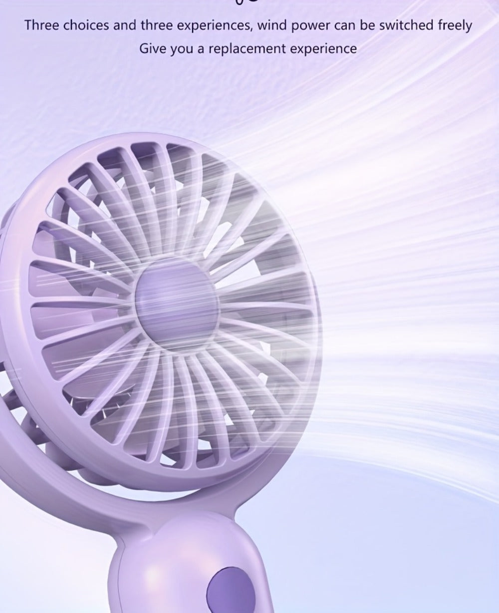 Handheld Fan Mini USB-C Rechargeable 3 Speed 180 Degree Adjustable Portable Personal Fan for Indoor Outdoor Travel Summer Cooling Gift 3 Pack 6 Pack Black Pink Purple
