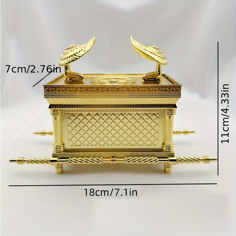 Ark of the Covenant Figurine ¨C Golden Artisan Tabletop Statue, Spiritual Religious Decor for Home & Office, Hanukkah, Easter & Ramadan Gift Ornament, Indoor Outdoor Display, Medium & Large