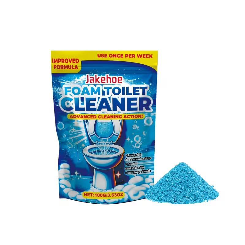 Toilet Cleaning Powder with Foam ¨C Odor Removal, Stain Dissolving & Pipe Unclogging Bathroom Cleaner
