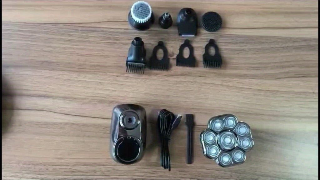 9D Electric Head Shaver for Bald Men ¨C 5-in-1 Cordless Rechargeable Bald Head Razor & Grooming Kit for Home and Travel
