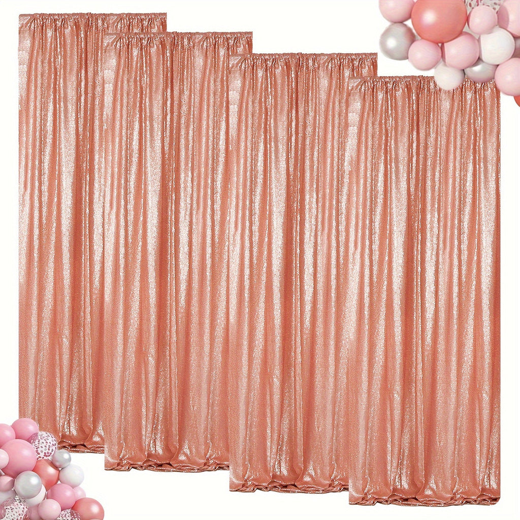 Sequin Backdrop Curtain for Party Wedding - 4x8ft Shimmering Glitter Curtain for Birthday Photo Booth Stage Decoration, Easy Hang, Multi-Color