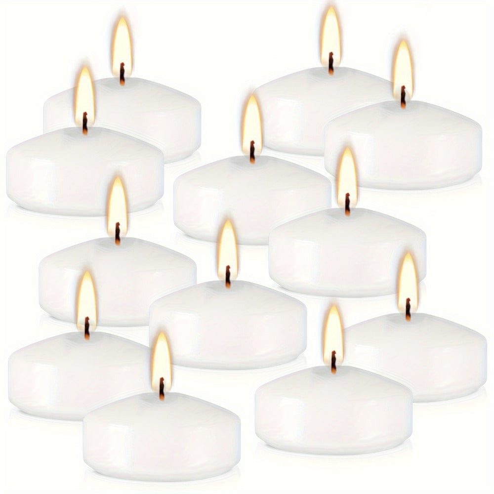Floating Candles 2 Inch ¨C 50 Pack White Paraffin Wax Candles for Wedding, Birthday, Valentine's Day, Halloween & Christmas Table Centerpiece Decor