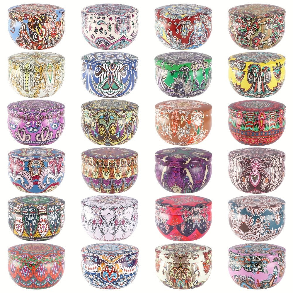 Scented Candles Gift Set 24 Pack Aromatherapy Soy Wax Candles with Lids Portable Travel Tin Can Candles for Home Spa Yoga Birthday Valentine's Day Mother's Day