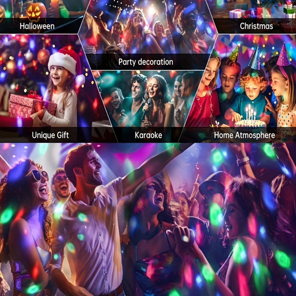 Party Lights Disco Ball Strobe Light Remote Control DJ Lighting Music Sync Rotating Effect for Home Room Dance Birthday Wedding Halloween Christmas Party Decorations 2pcs or 4pcs