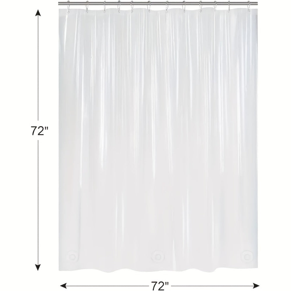 Clear Shower Curtain PEVA 8G Rust Proof Grommets 72x72 Inch - Premium Transparent Waterproof Modern Bathroom Curtain | Single or Set 2 | Easy Clean Smooth Surface | Bathroom Accessories Home Decor